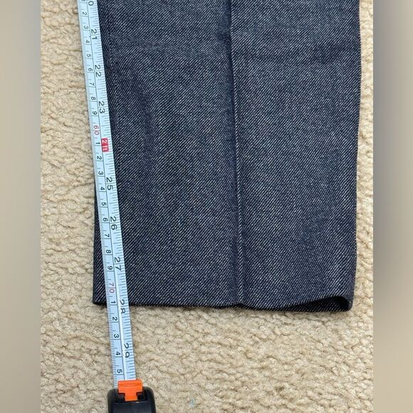 Massimo Dutti Wool Blue Grey Ankle Length High Rise Tapered Pants Sz US 6 EUC - Picture 14 of 14